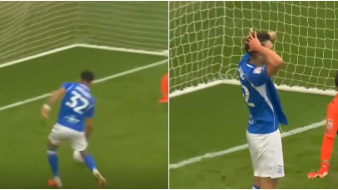 El gol que se le escapó a Vázquez cuando hasta el arquero estaba tirado